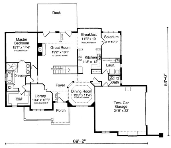Main Floor Plan for House Plan #538330