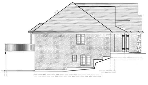 Left Elevation for House Plan #538330