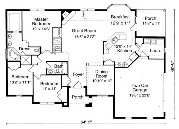 Main Floor Plan for House Plan #537030
