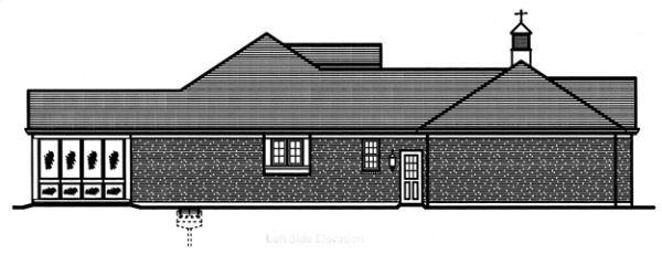 Left Elevation for House Plan #539540