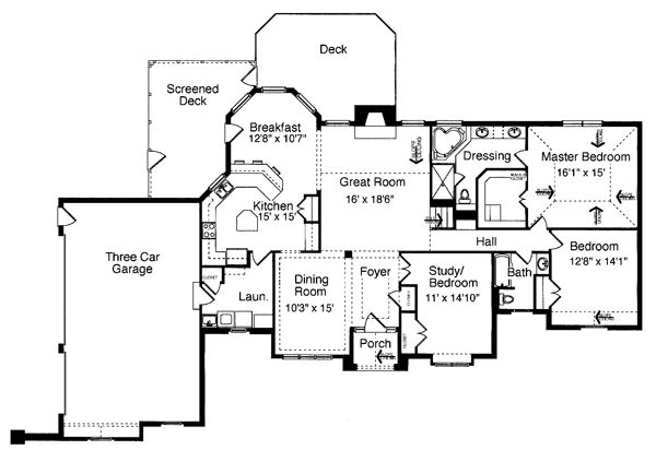 Main Floor Plan for House Plan #539340