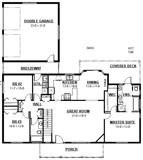 Main Floor Plan for House Plan #207050