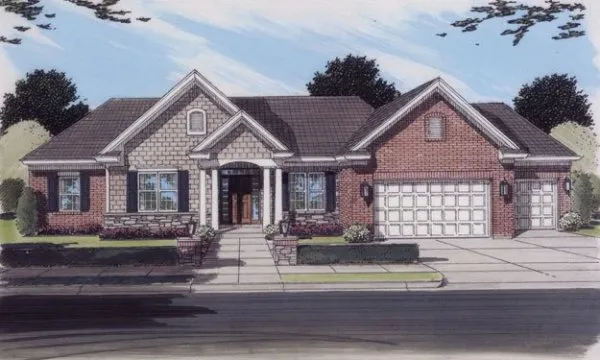 Full Rendering for House Plan #538440
