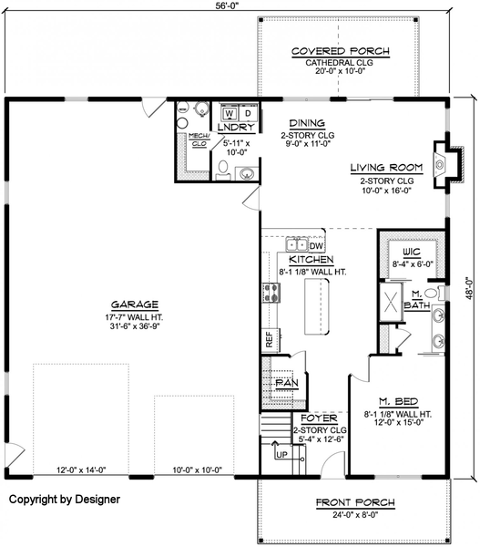 Main Floor Plan for House Plan #757091