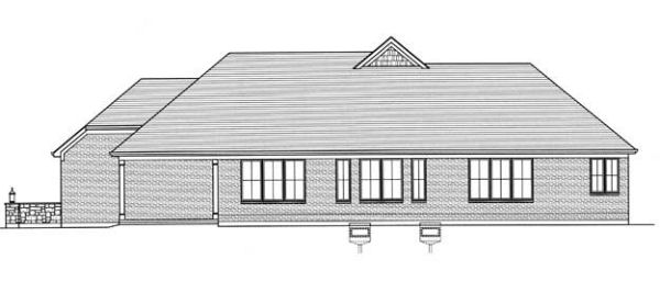 Rear Elevation for House Plan #532750