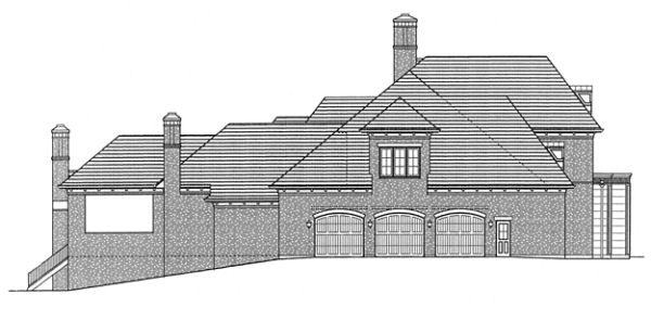 Left Elevation for House Plan #534640