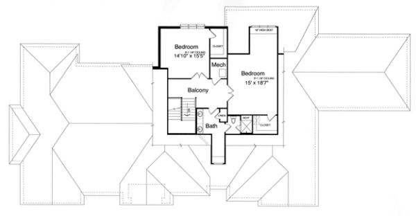 Second Floor Plan for House Plan #532740