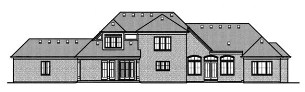 Rear Elevation for House Plan #532740