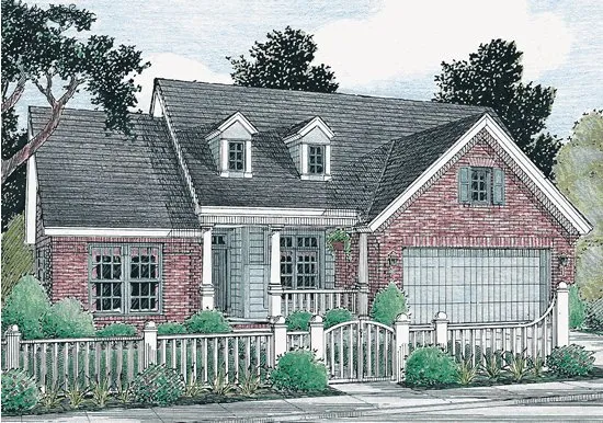 Full Rendering for House Plan #242403
