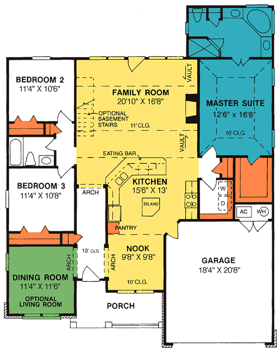Main Floor Plan for House Plan #242403