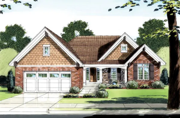 Full Rendering for House Plan #533840