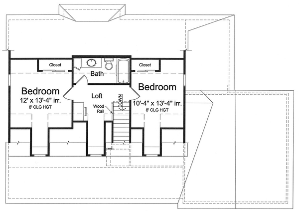 Second Floor Plan for House Plan #534661