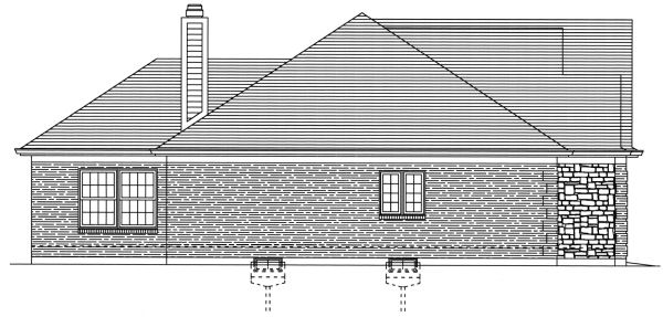 Left Elevation for House Plan #538140