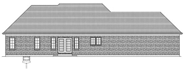 Rear Elevation for House Plan #537440
