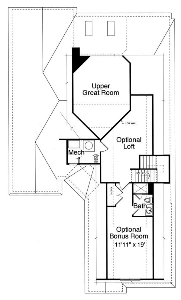 Second Floor Plan for House Plan #535240