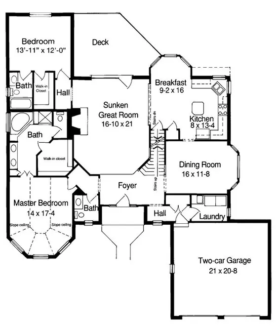Main Floor Plan for House Plan #536040