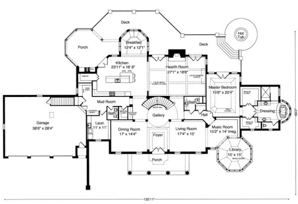Main Floor Plan for House Plan #531830