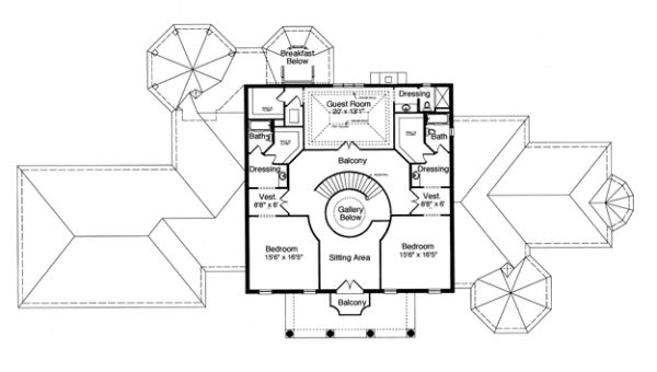 Second Floor Plan for House Plan #531830