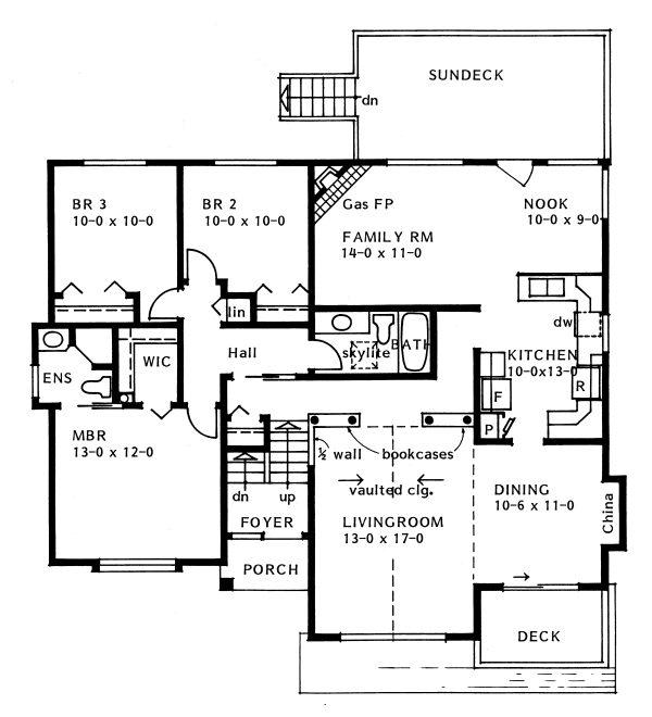 Main Floor Plan for House Plan #202019