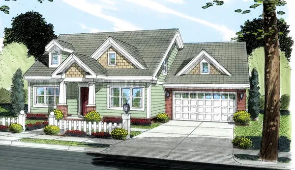 Full Rendering for House Plan #242410