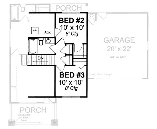Second Floor Plan for House Plan #242370