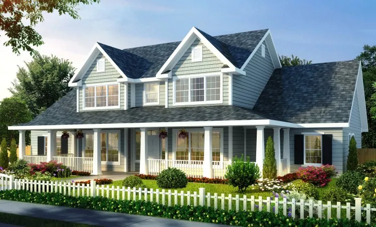 Full Rendering for House Plan #242330
