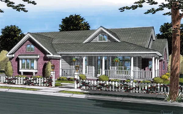 Full Rendering for House Plan #242070