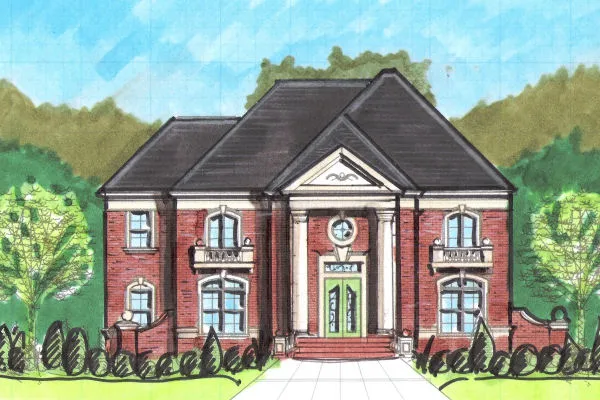 Full Rendering for House Plan #393250