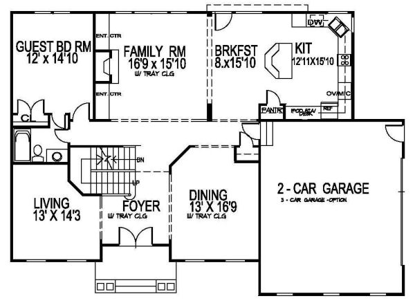 Main Floor Plan for House Plan #397250