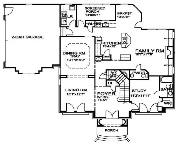 Main Floor Plan for House Plan #391350
