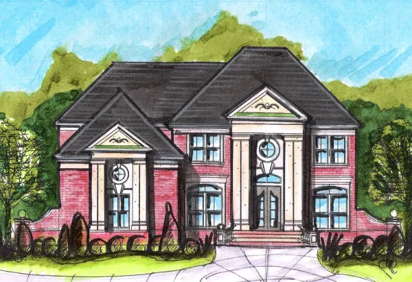 Full Rendering for House Plan #392350