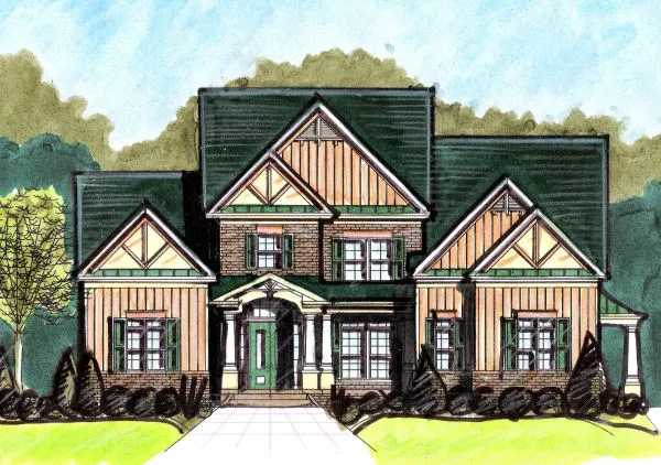 Full Rendering for House Plan #390450