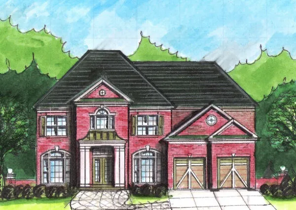 Full Rendering for House Plan #393550