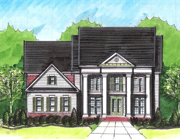 Full Rendering for House Plan #395550