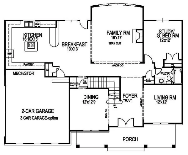 Main Floor Plan for House Plan #395550