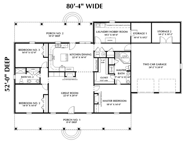 Main Floor Plan for House Plan #431902