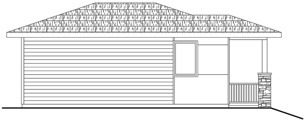 Left Elevation for House Plan #340650