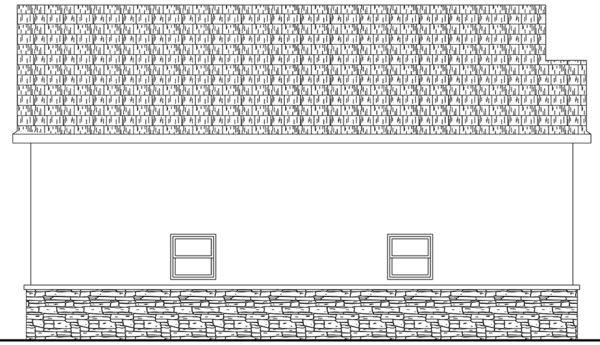 Left Elevation for House Plan #348511