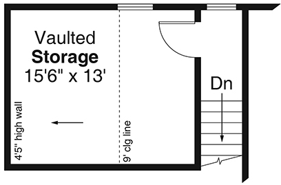 Attic Plan for House Plan #340813
