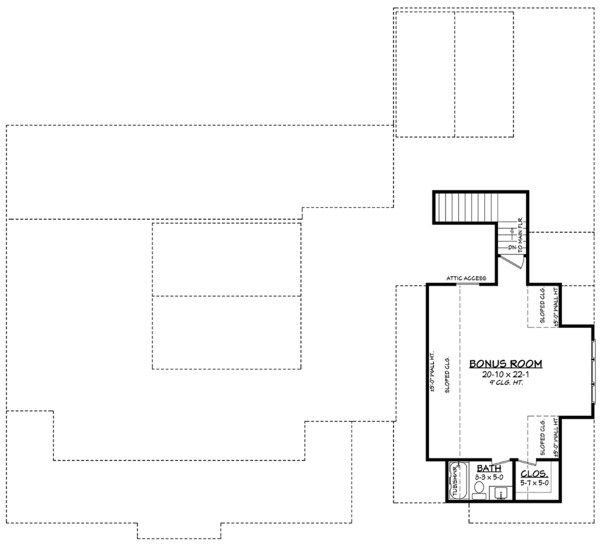 Second Floor Plan for House Plan #308722