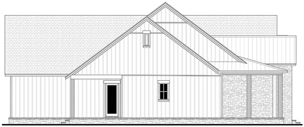 Left Elevation for House Plan #308722