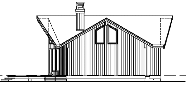Right Elevation for House Plan #518920