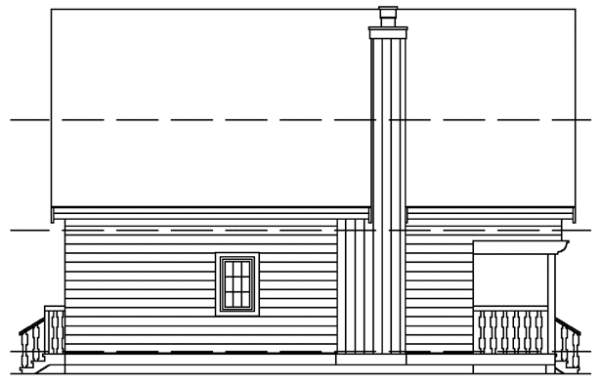 Left Elevation for House Plan #513100