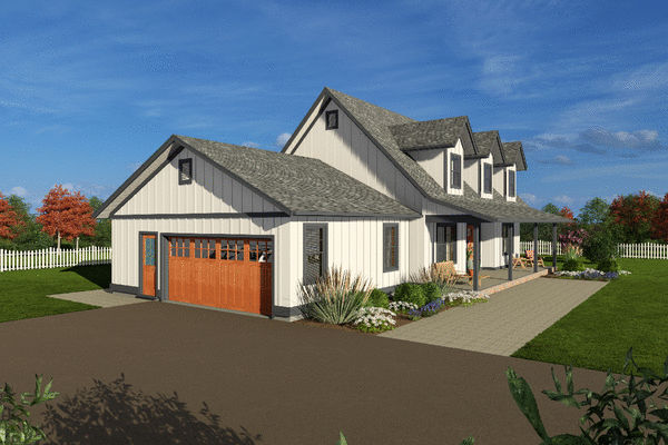 Left Elevation for House Plan #202020
