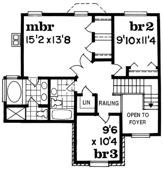 Second Floor Plan for House Plan #511530
