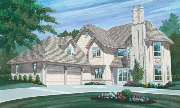 Full Rendering for House Plan #510630