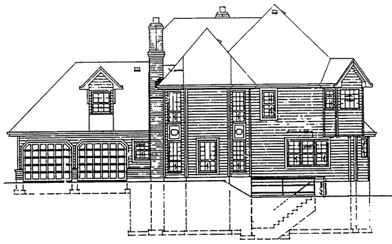 Right Elevation for House Plan #510630