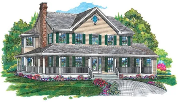 Full Rendering for House Plan #510010