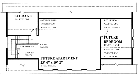 Second Floor Plan for House Plan #266501