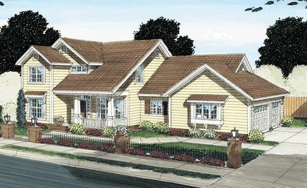Full Rendering for House Plan #242710